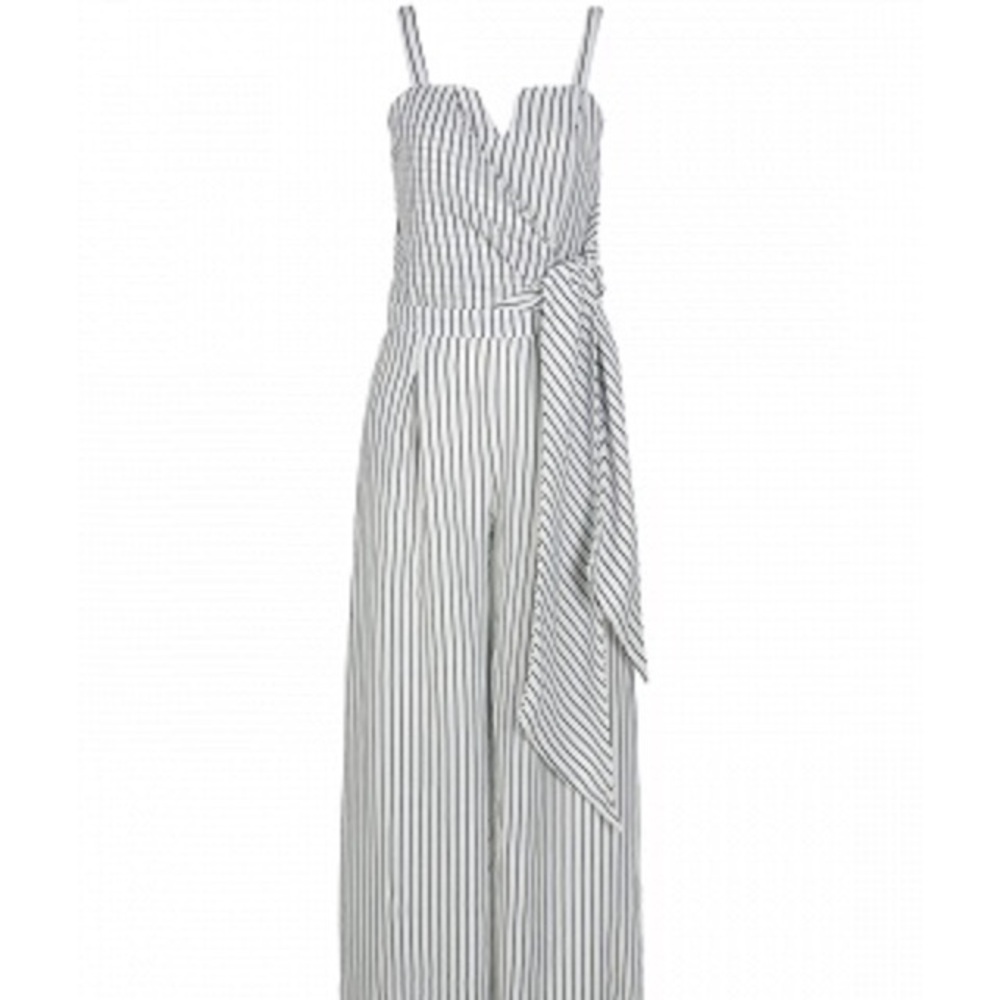 Blue & white striped jumpsuit